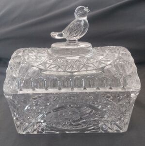 Vintage Hofbauer lead crystal the 'Byrdes' box.